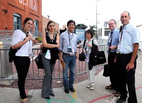 Anthony Advincula, Center, With the Journalists Sponsored by the NYCMA